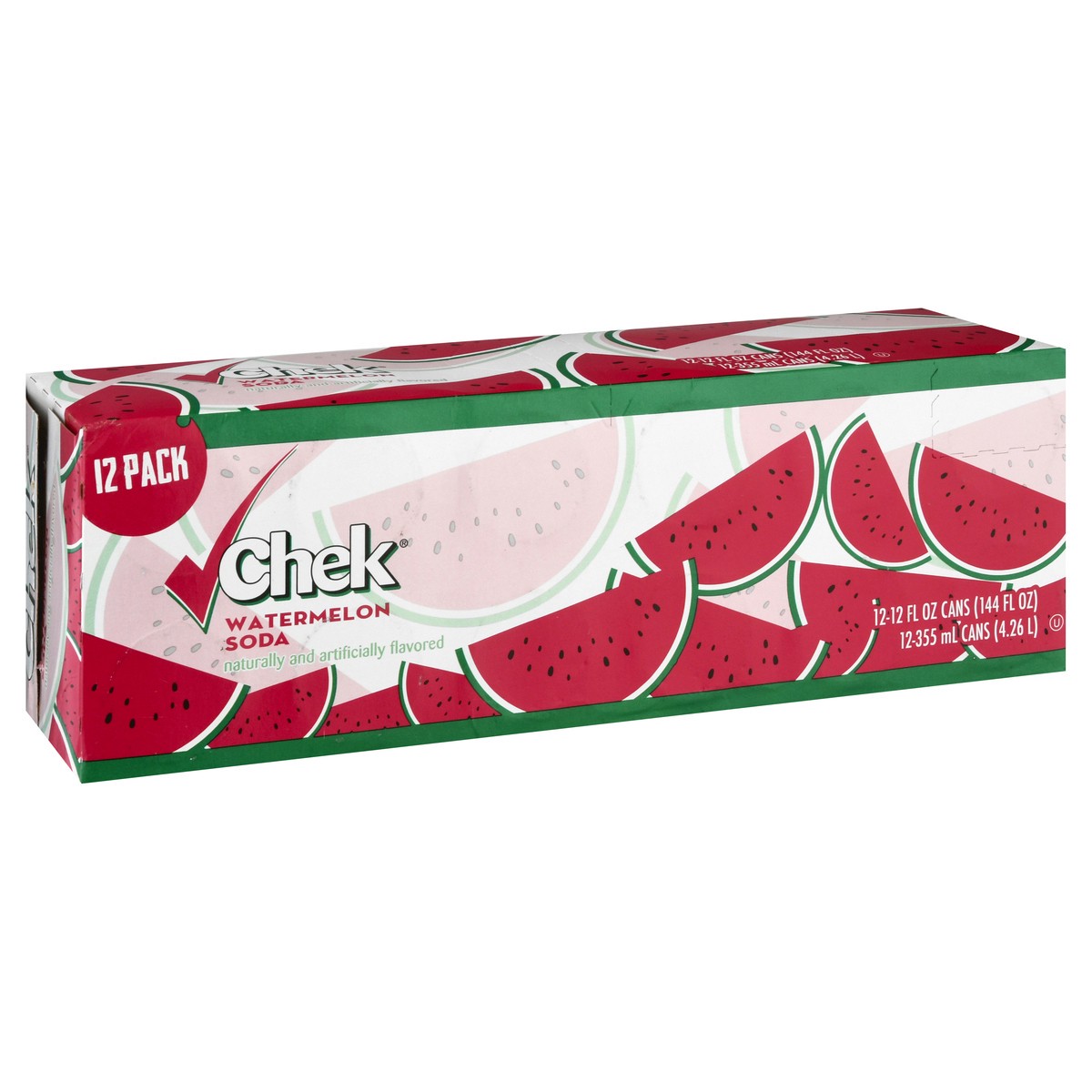 slide 13 of 13, Chek Limited Edition Soda Watermelon - 12 ct; 12 fl oz, 12 ct; 12 fl oz