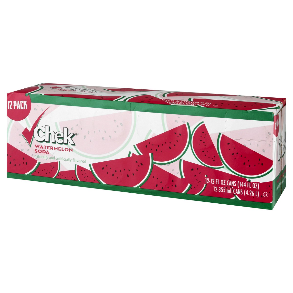 slide 10 of 13, Chek Limited Edition Soda Watermelon - 12 ct; 12 fl oz, 12 ct; 12 fl oz