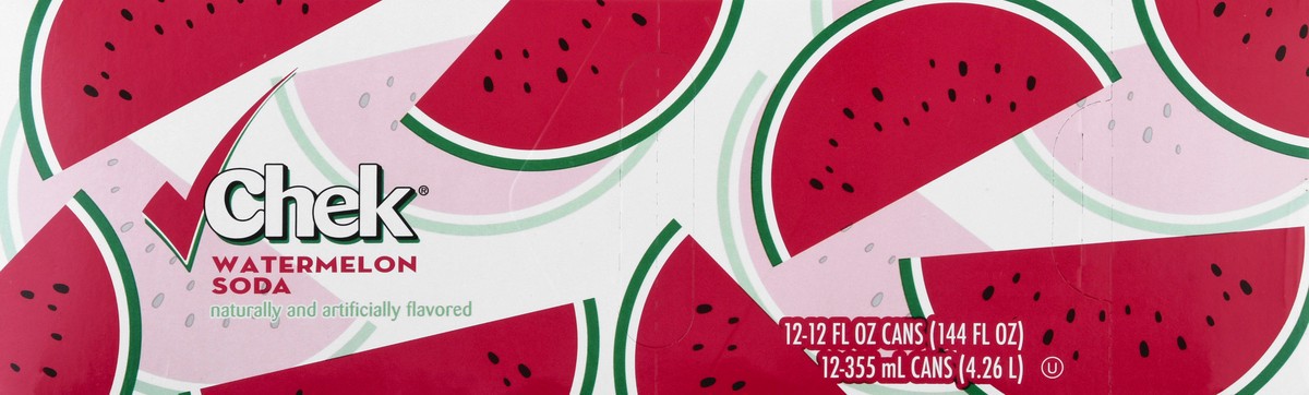 slide 11 of 13, Chek Limited Edition Soda Watermelon - 12 ct; 12 fl oz, 12 ct; 12 fl oz