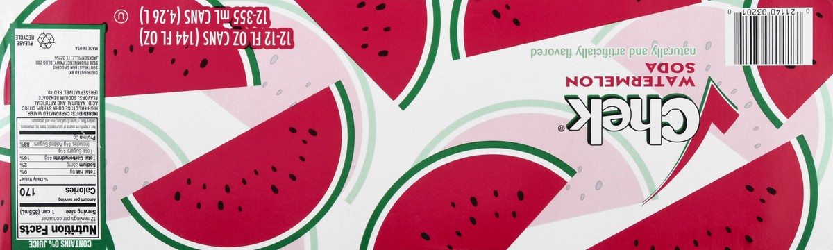 slide 5 of 13, Chek Limited Edition Soda Watermelon - 12 ct; 12 fl oz, 12 ct; 12 fl oz