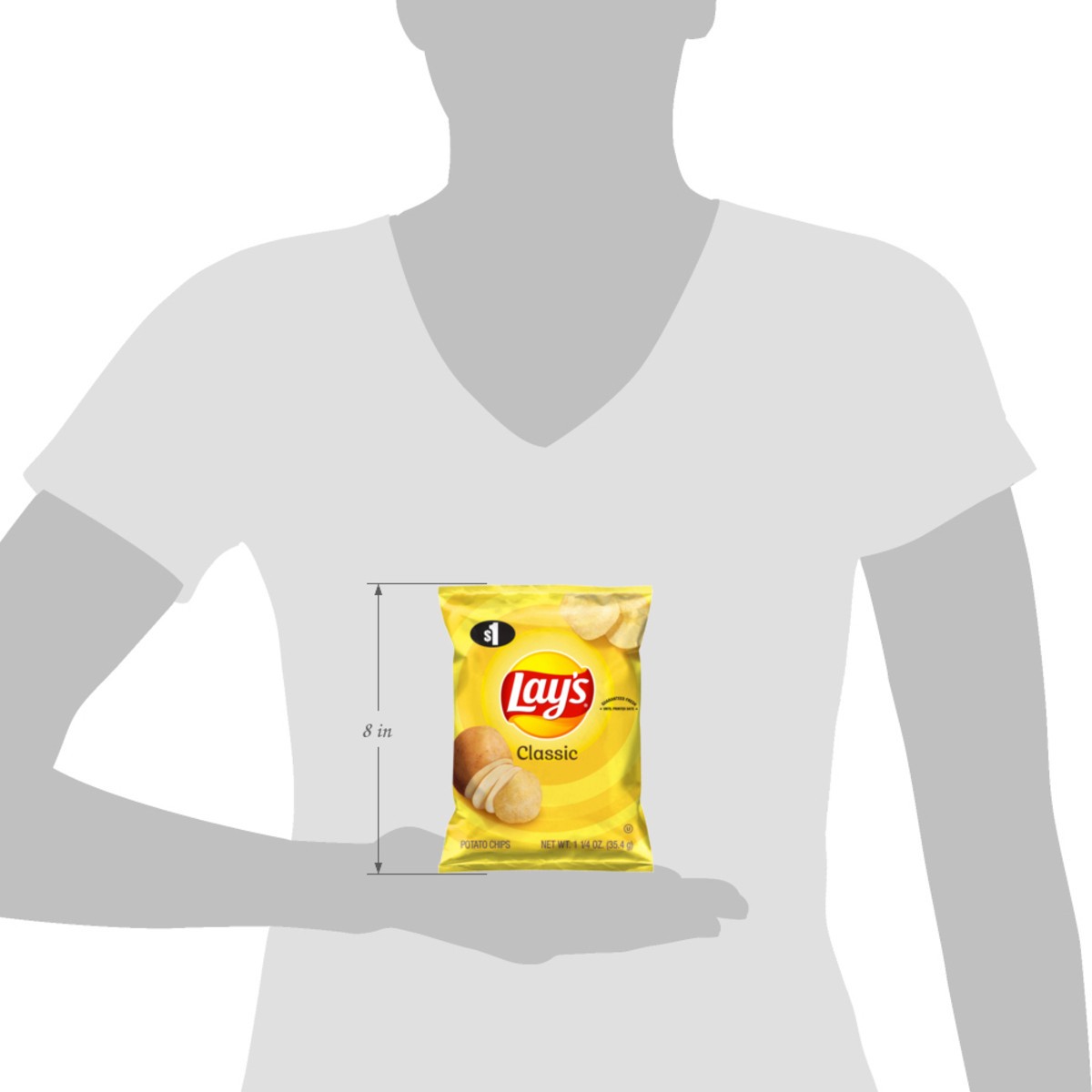 slide 3 of 8, Lay's Potato Chips Classic 1 1/4 Oz, 1.25 oz