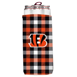 Cincinnati Bengals Plaid Insulated Slim Can Sleeve