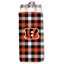 Cincinnati Bengals Plaid Insulated Slim Can Sleeve
