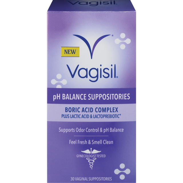 slide 1 of 1, Vagisil Ph Balance Suppositories, 30 Ct, 30 ct