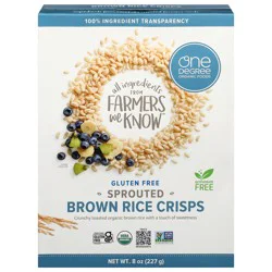 One Degree Organics Gluten Free Sprouted Brown Rice Crisps 8 oz