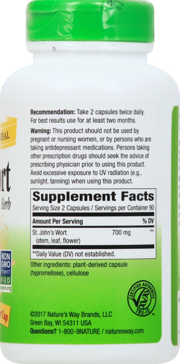 slide 7 of 9, Nature's Way St. John's Wort 350 mg Vegetarian Capsules Herb 180 ea, 180 ct