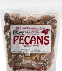 B & B Pecan Processors of NC Pecans 12 oz