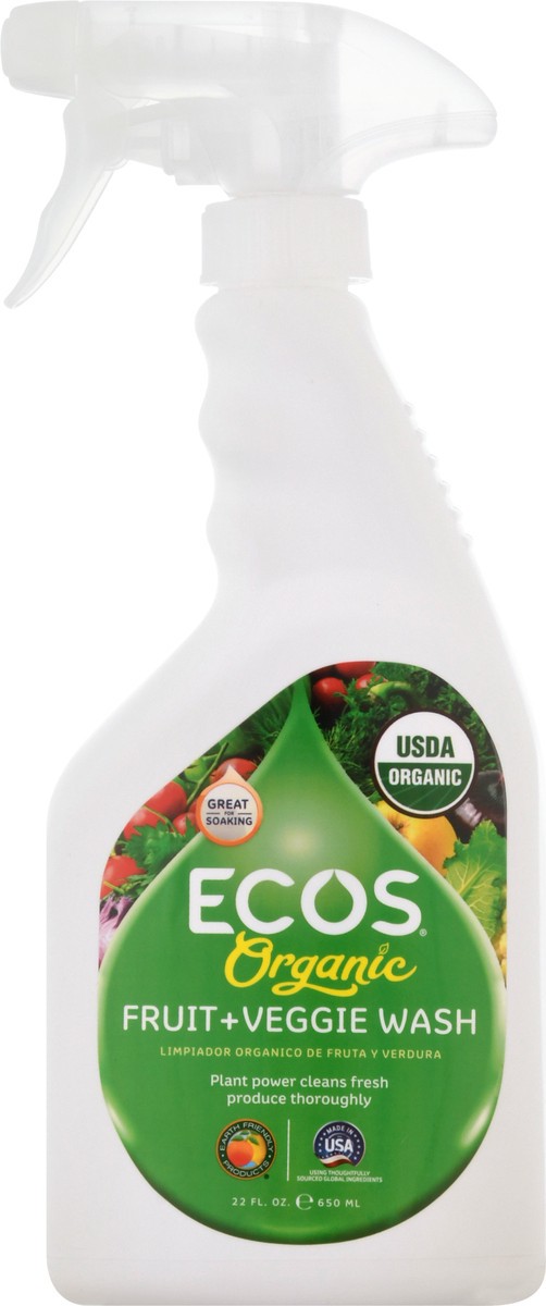 slide 2 of 9, ECOS Organic Fruit + Veggie Wash 22 oz, 22 oz