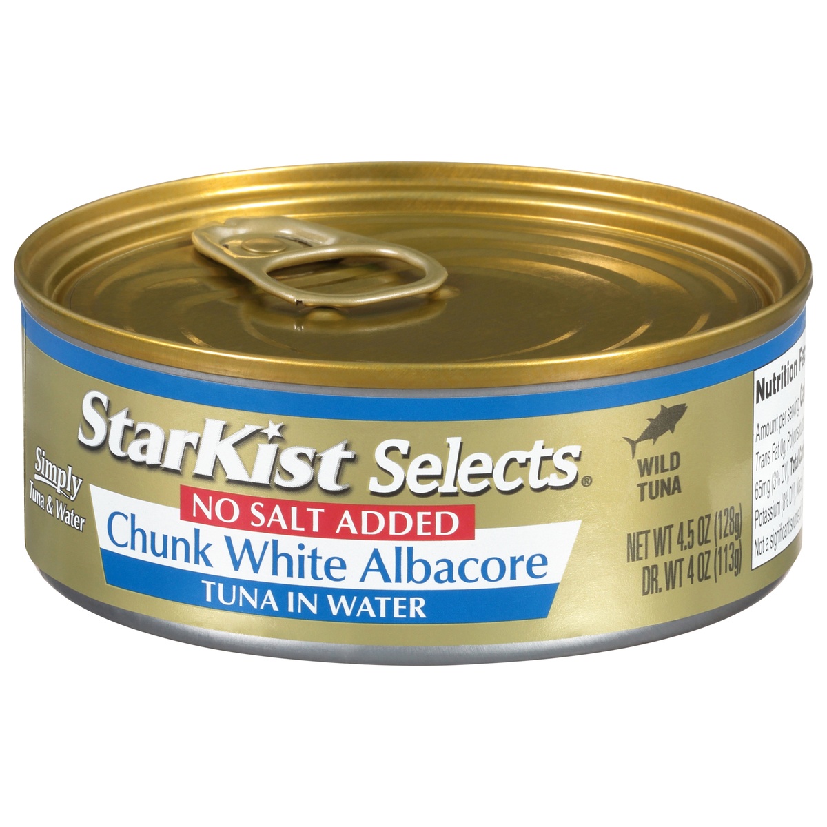 StarKist Selects Very Low Sodium Chunk White Albacore Tuna in Water 4.5 ...