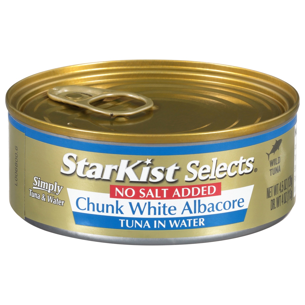 StarKist Selects Very Low Sodium Chunk White Albacore Tuna in Water 4.5 ...