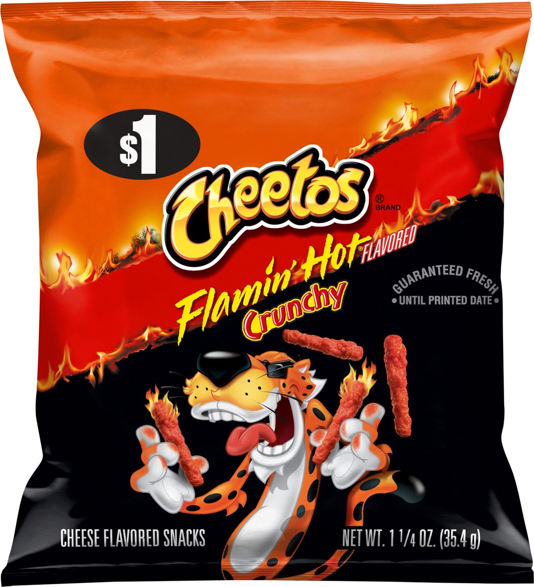 slide 6 of 6, Cheetos Cheese Flavored Snacks Flamin' Hot Flavored 1 1/4 Oz, 3.25 oz