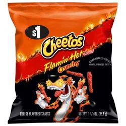 Cheetos Cheese Flavored Snacks Flamin' Hot Flavored 1 1/4 Oz