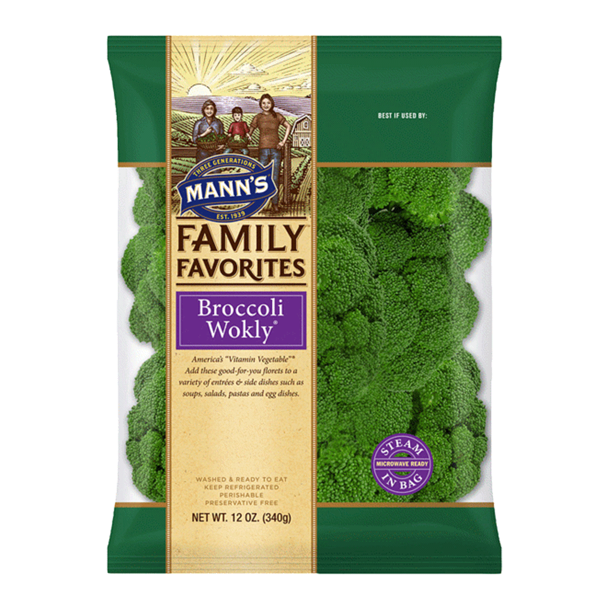 slide 1 of 5, Mann's Broccoli Wokly, 12 oz, 12 oz