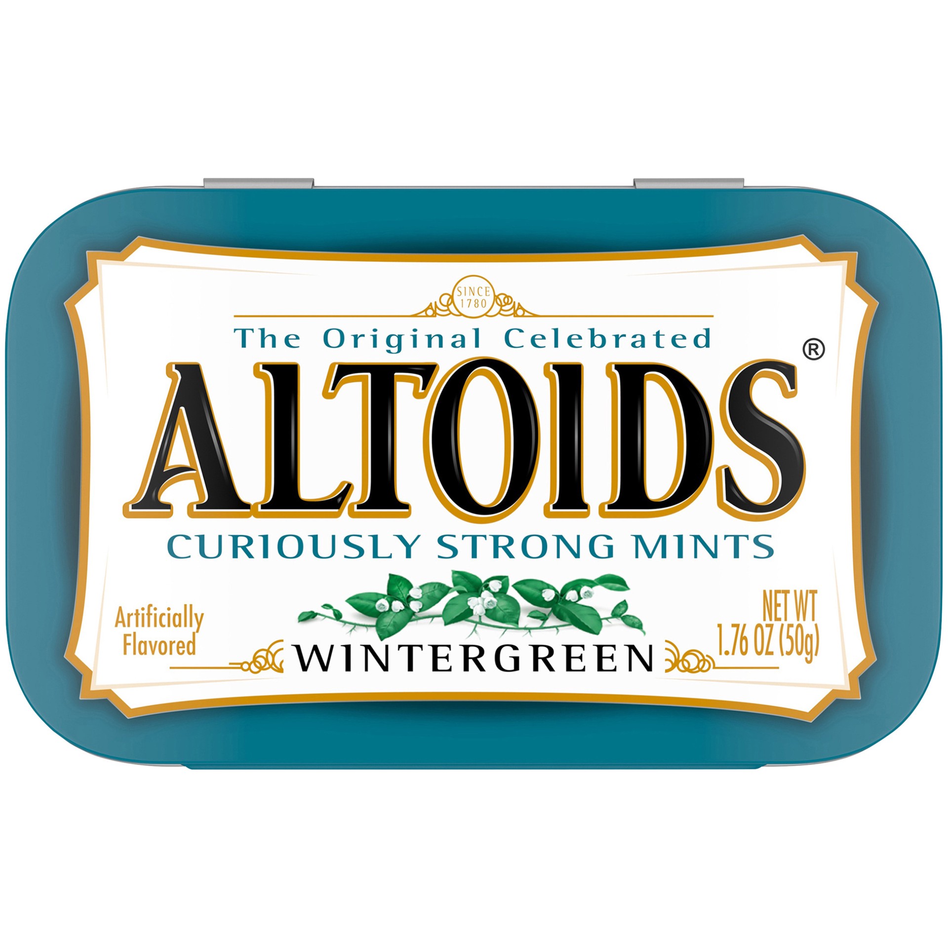 slide 1 of 8, ALTOIDS Wintergreen Breath Mints, 1.76 Oz Tin, 1.76 oz