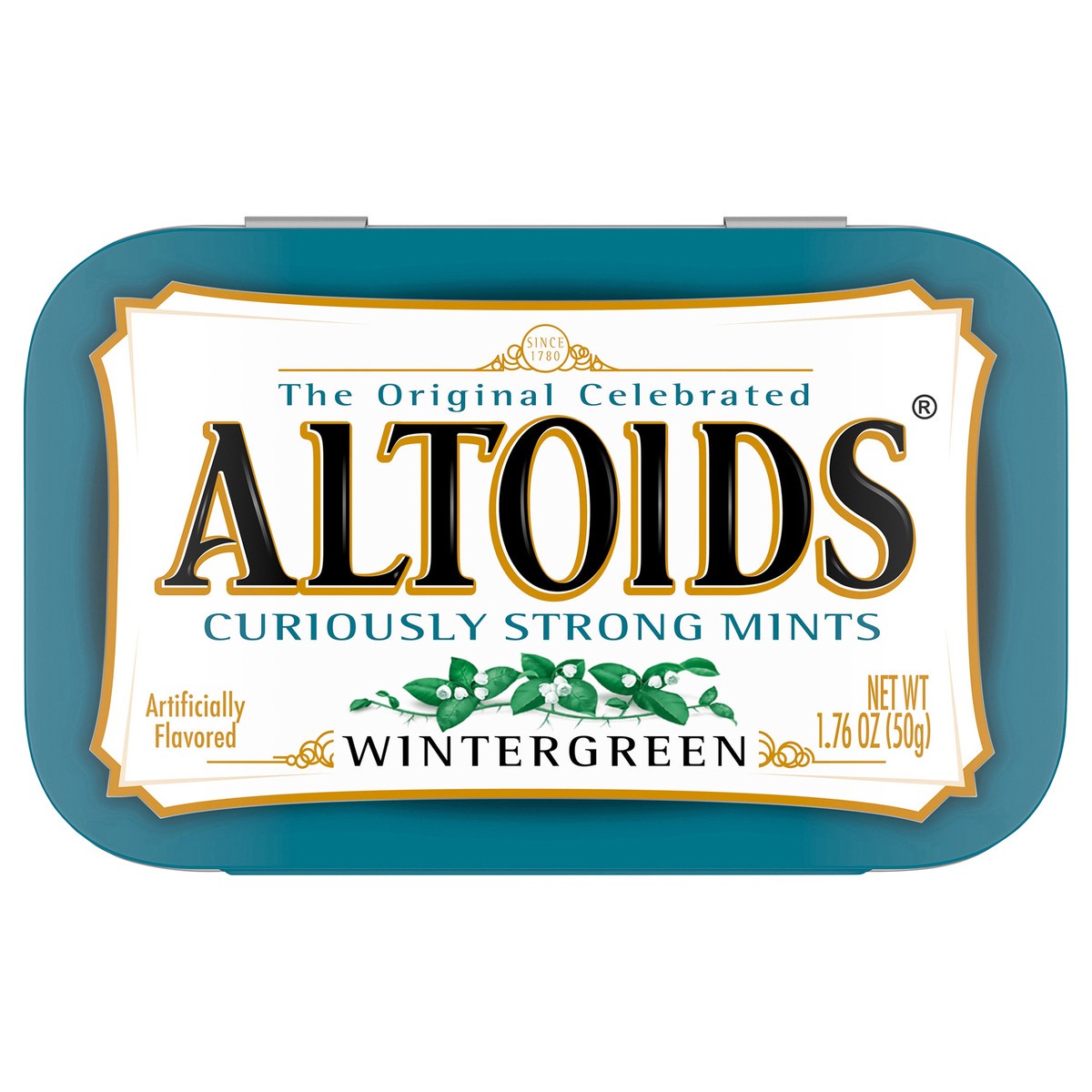 slide 1 of 8, ALTOIDS Wintergreen Breath Mints, 1.76 Oz Tin, 1.76 oz