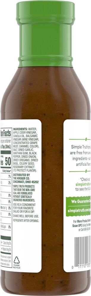 slide 2 of 4, Simple Truth No Sugar Added Balsamic Vinaigrette Dressing, 12 fl oz