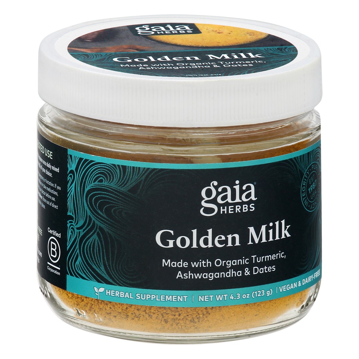 slide 2 of 9, Gaia Herbs Golden Milk Herbal Supplement, 3.7 oz