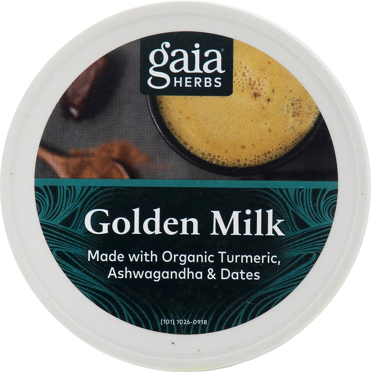 slide 9 of 9, Gaia Herbs Golden Milk Herbal Supplement, 3.7 oz