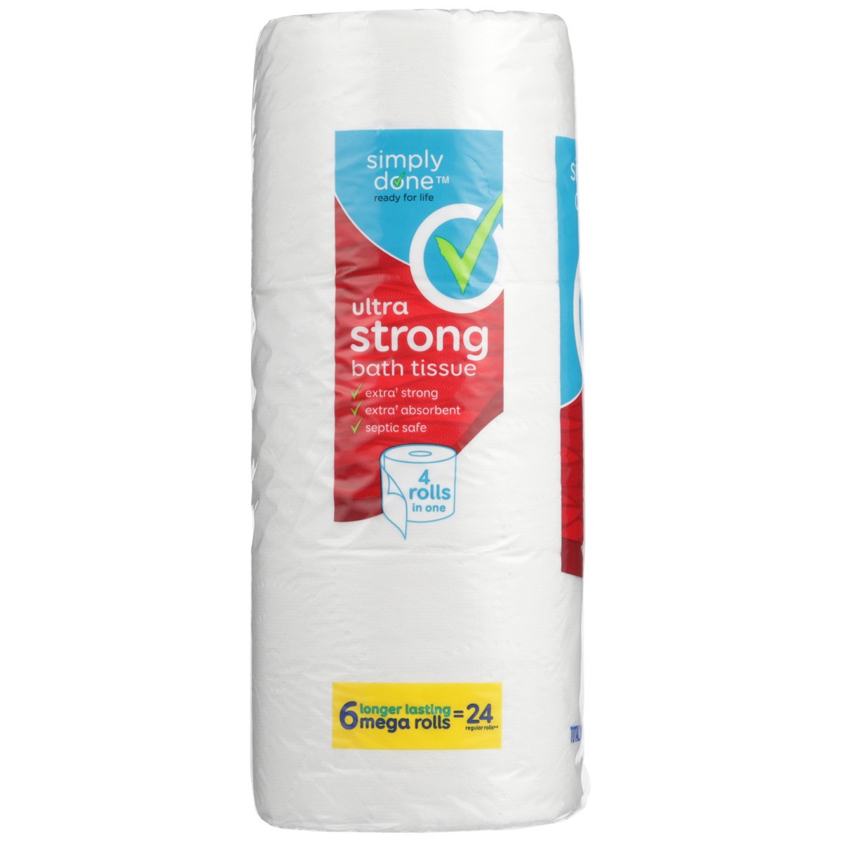 slide 7 of 8, Simply Done Ultra Strong Bath Tissue Mega Rolls, 6 ct