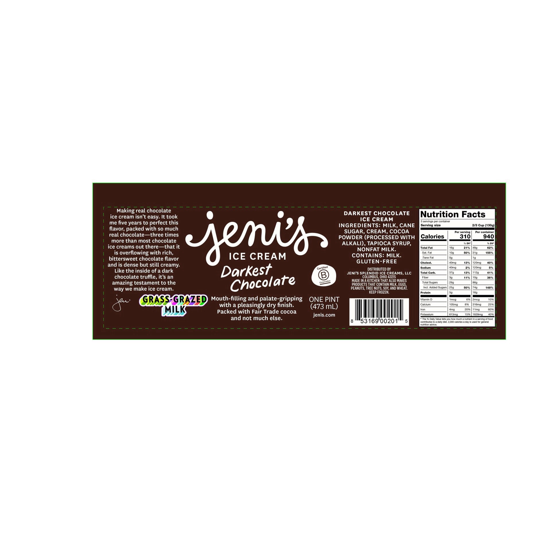 slide 12 of 74, Jeni's Darkest Chocolate Ice Cream 1 pt, 1 pint