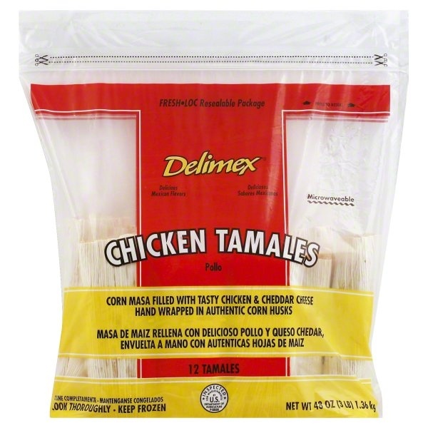 slide 1 of 1, Delimex Chicken Tamale, 12 ct