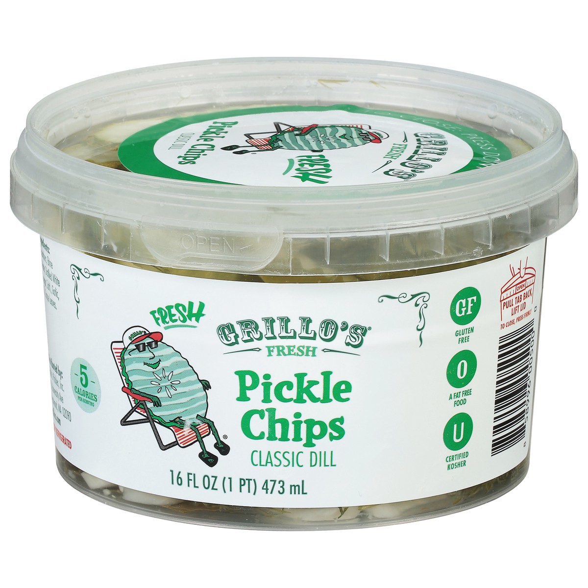slide 11 of 11, Grillo's Pickles Italian Dill Pickle Chips, 16 fl oz