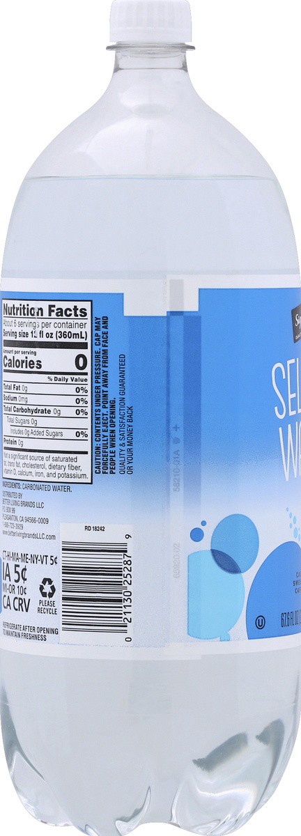 slide 7 of 7, Signature Select Original Seltzer Water - 2 liter, 67.6 oz