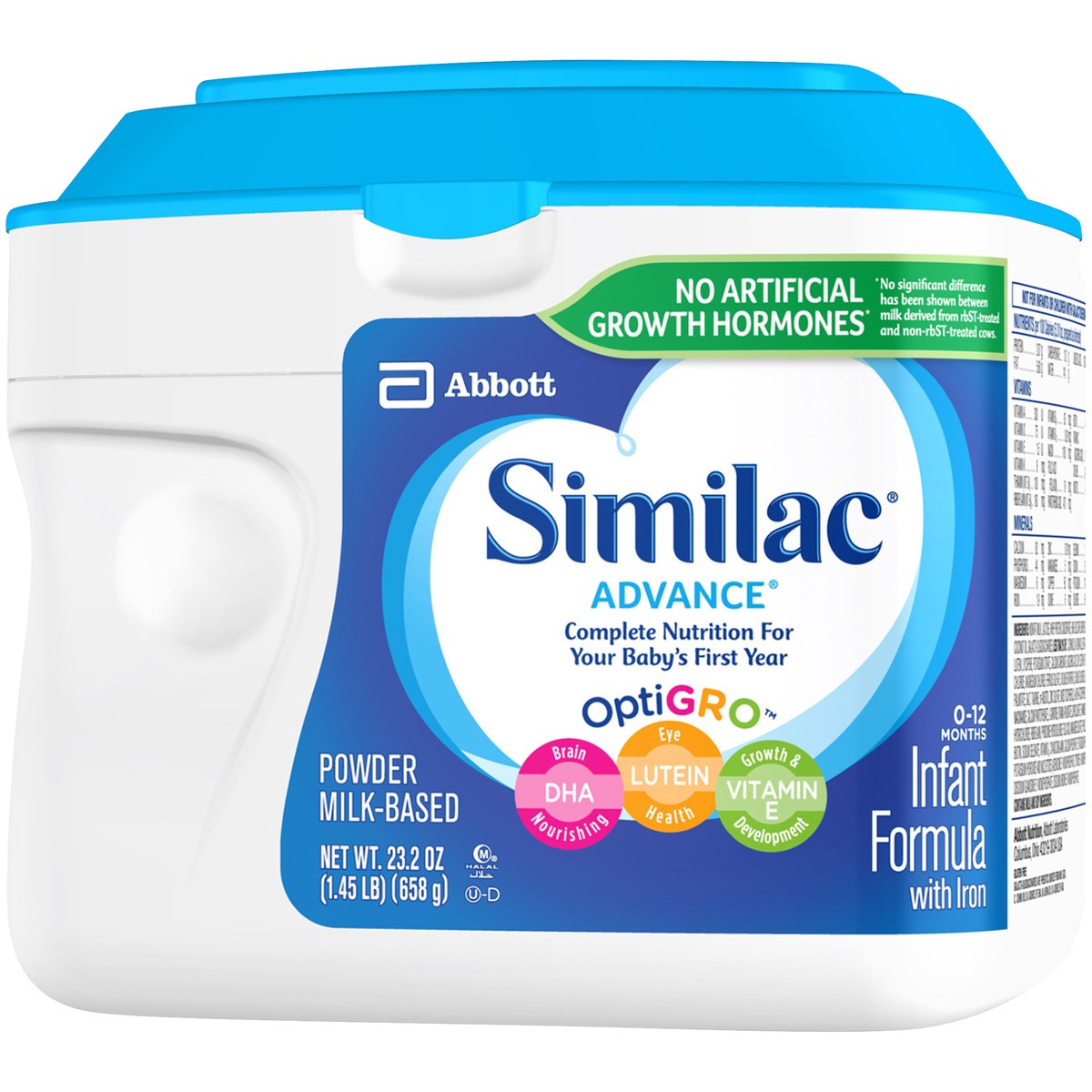 slide 3 of 8, Similac Advance Infant Formula with Iron Powder 23.2 oz Canister, 23.2 oz