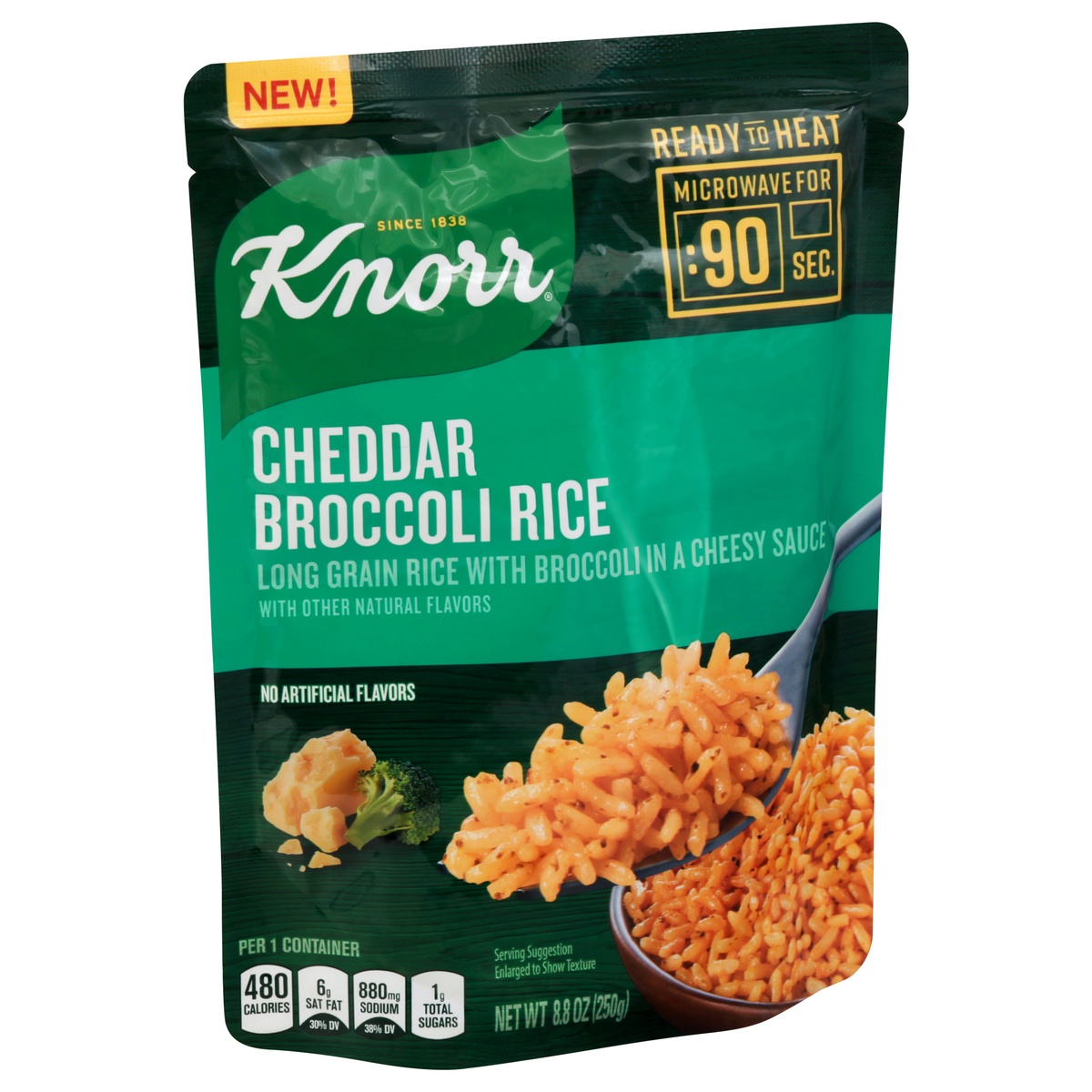 slide 2 of 10, Knorr Cheddar Broccoli Rice 8.8 Oz. Pouch, 1 ct