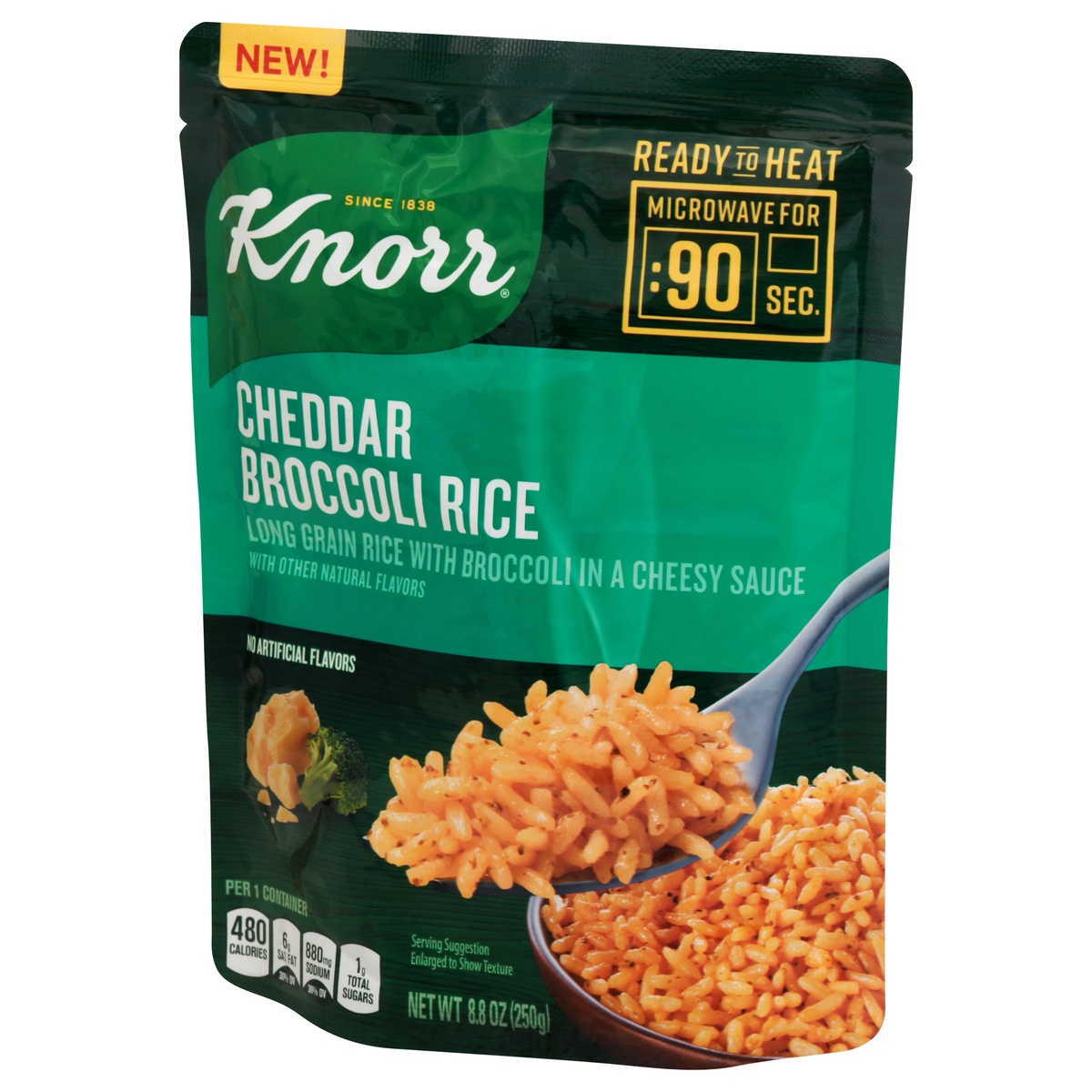 slide 3 of 10, Knorr Cheddar Broccoli Rice 8.8 Oz. Pouch, 1 ct