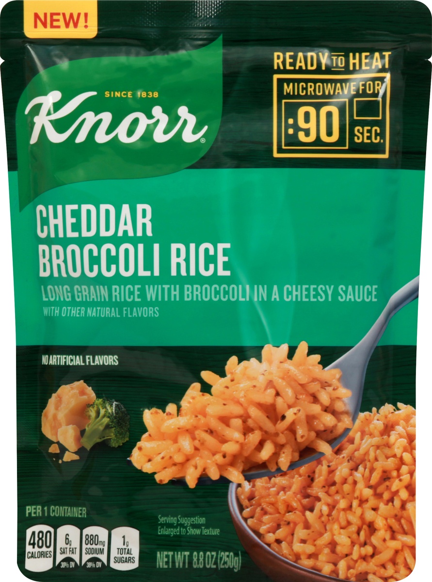 slide 9 of 10, Knorr Cheddar Broccoli Rice 8.8 Oz. Pouch, 1 ct