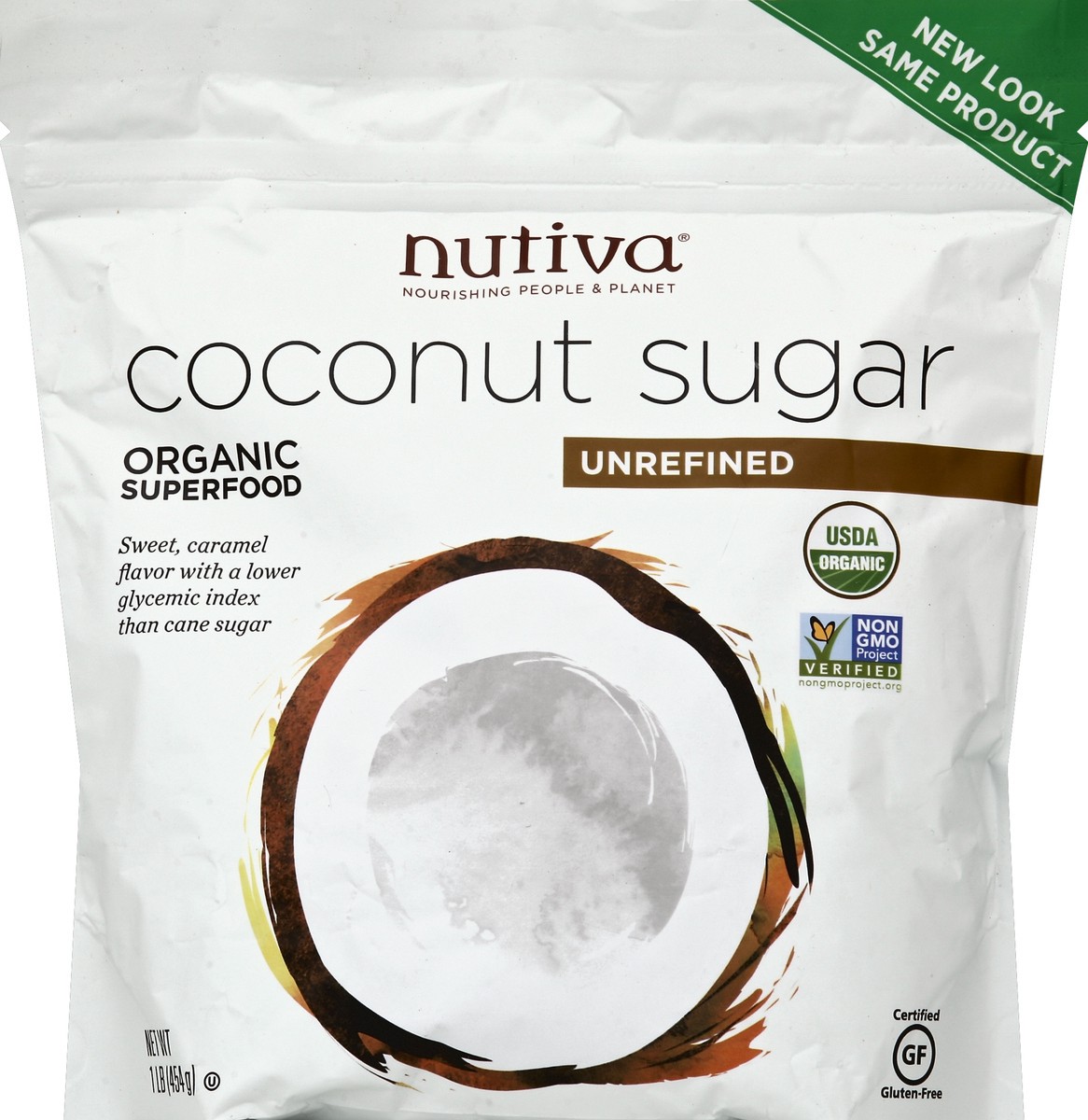 slide 2 of 3, Nutiva Sugar Coconut Org, 16 oz