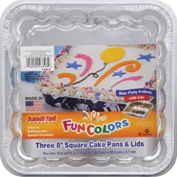 Handi Foil Blue Square Cake Pans
