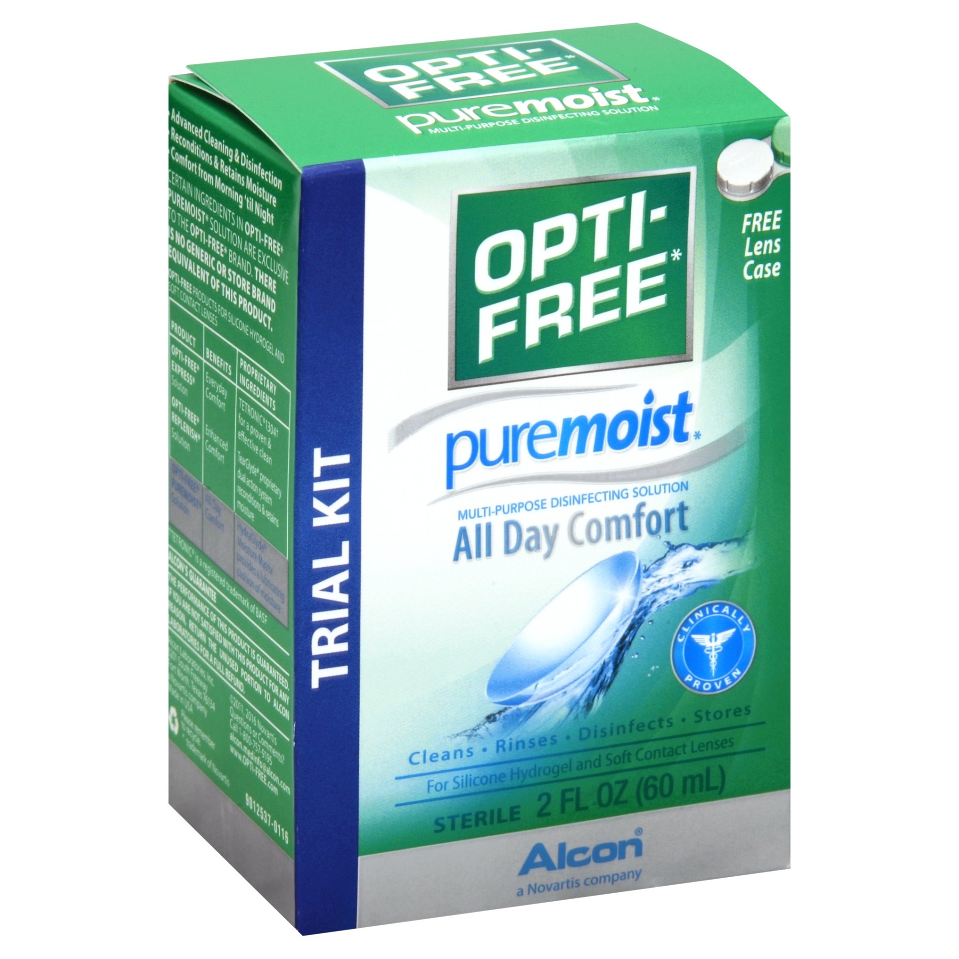 slide 1 of 1, Opti-Free Pure Moist Multi-Purpose Disinfecting Solution, 2 oz