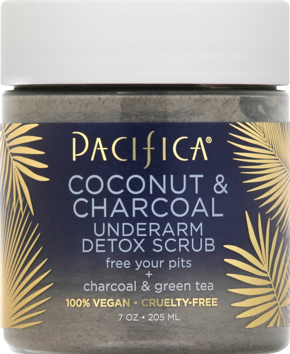 slide 1 of 9, Pacifica Underarm Coconut & Charcoal Detox Scrub 7 oz, 7 oz