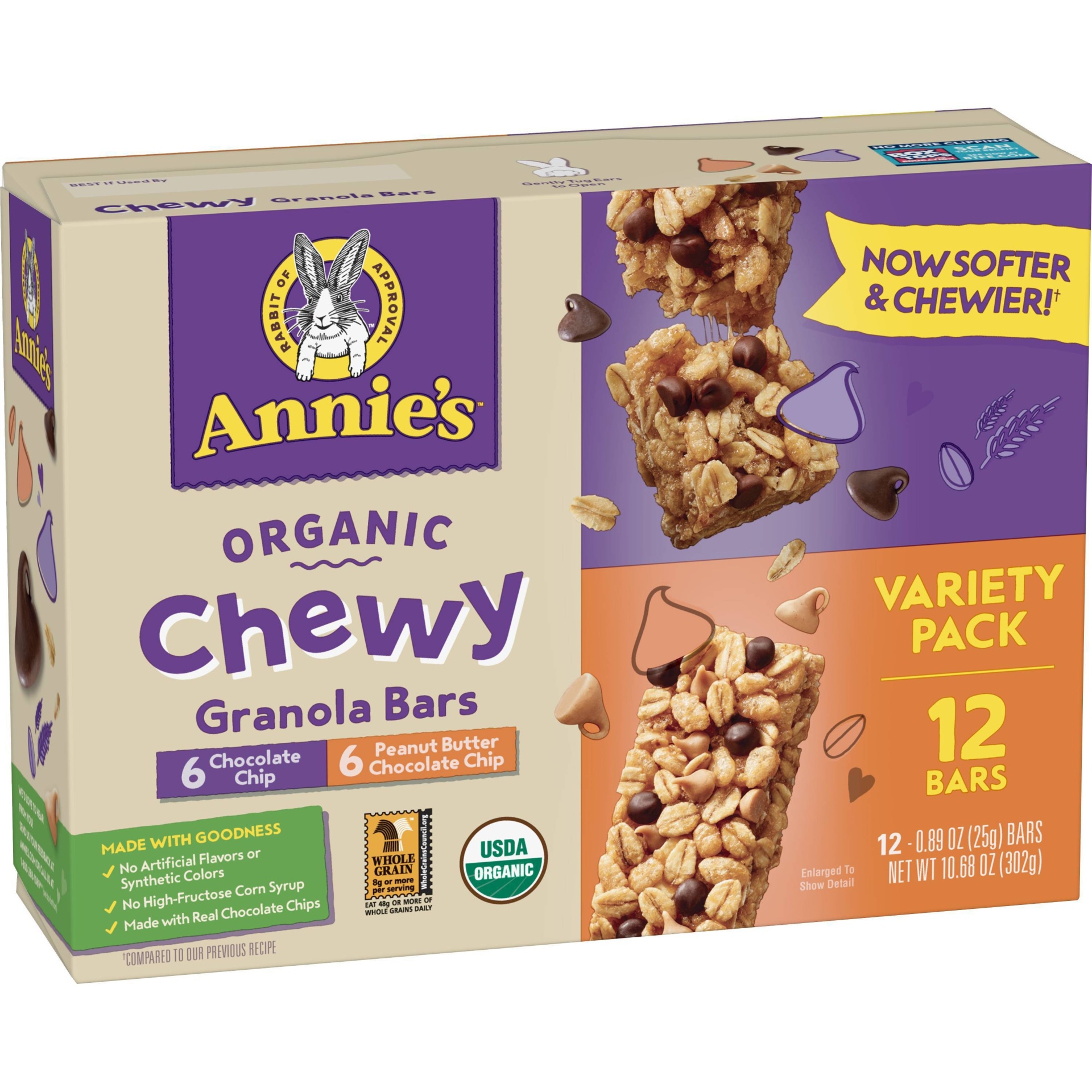 slide 1 of 1, Annie's Chocolate Chip & Peanut Butter Value Pack Granola Bar - 10.68oz/12ct, 10.68 oz, 12 ct