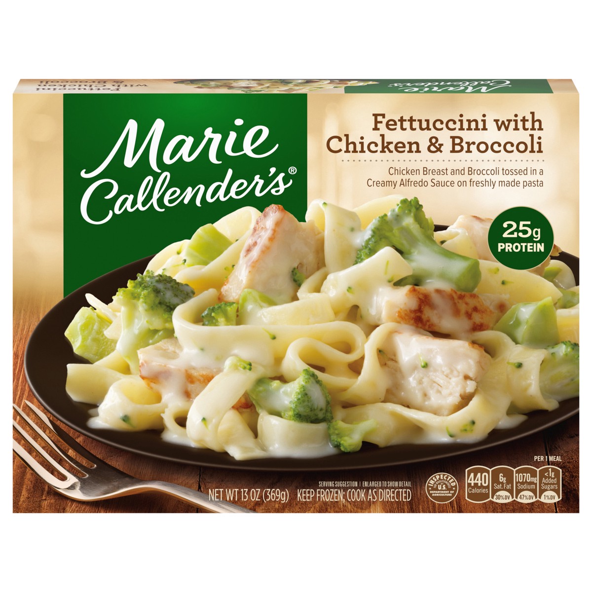 slide 1 of 5, Marie Callender's Fettuccini with Chicken & Broccoli 13 oz, 13 oz