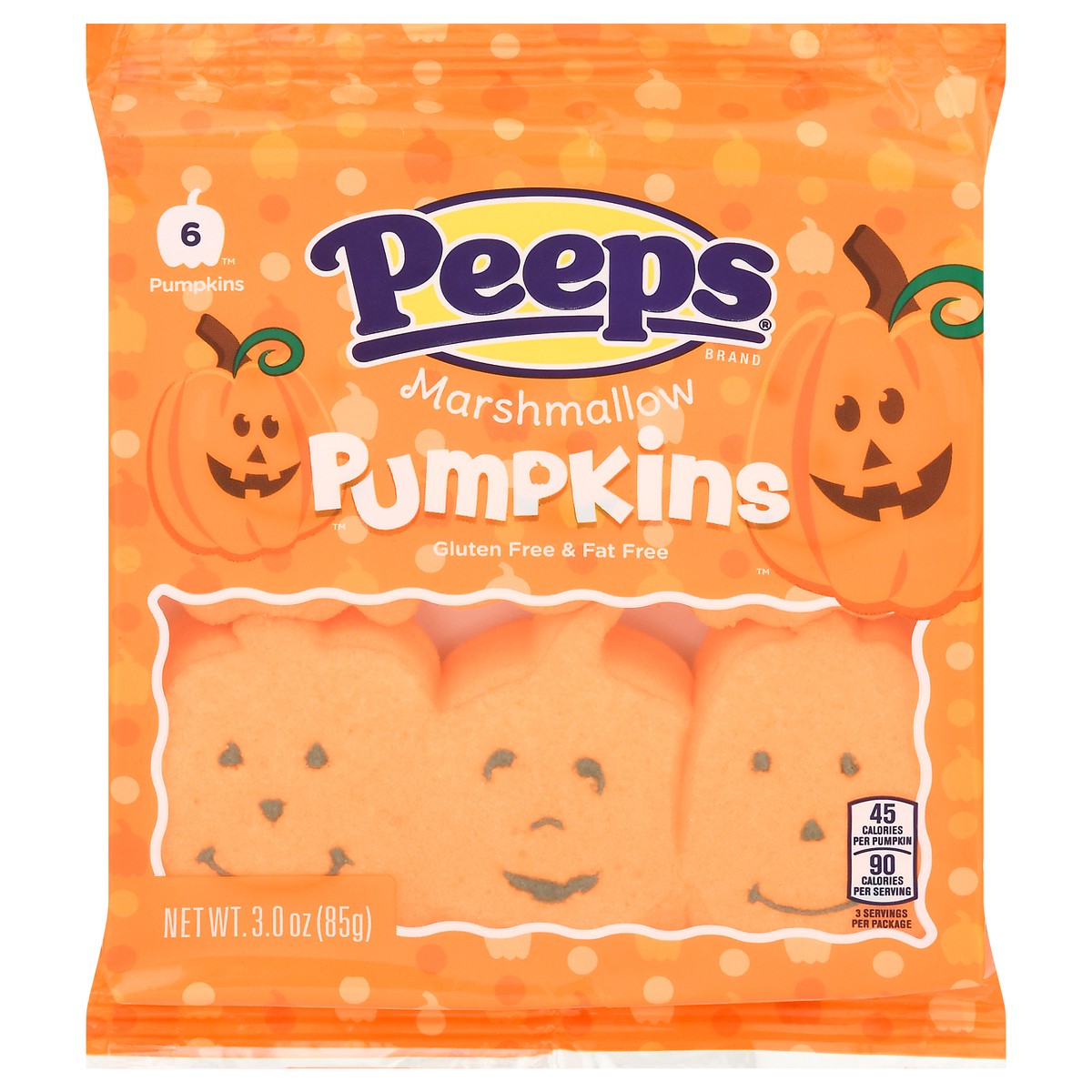 slide 1 of 1, Peeps Marshmallow Pumpkins, 3 oz