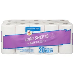 Giant 1000 Sheets 1-Ply Toilet Paper