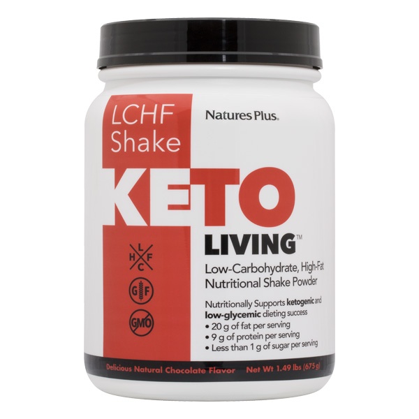 slide 1 of 1, Nature's Plus Ketoliving, Low Carbohydrate High Fat Chocolate Shake, 1.49 lb