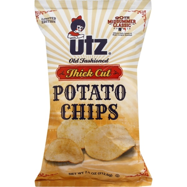 slide 1 of 1, Utz Old Fashioned Thick Cut Potato Chips, 7.5 oz