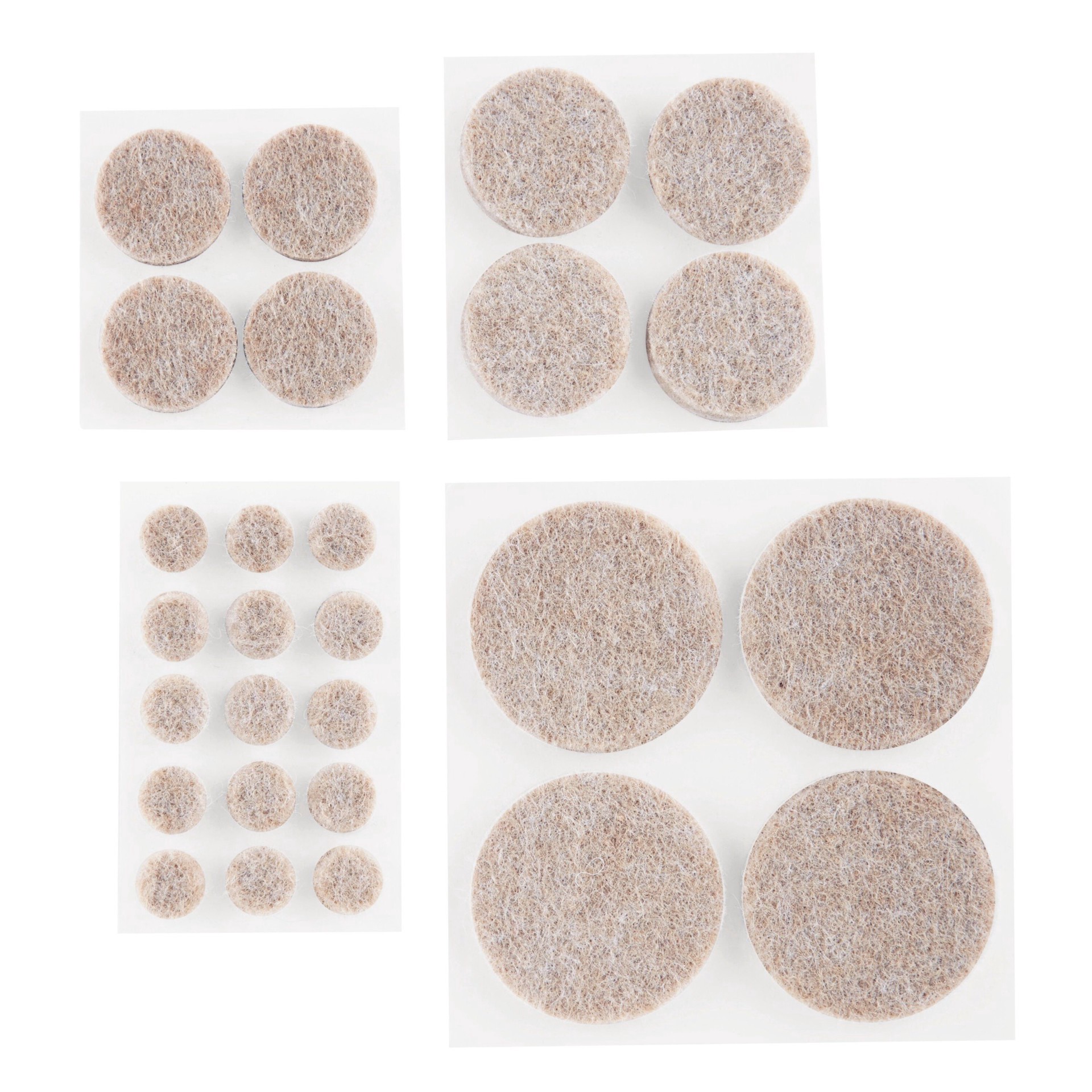 slide 2 of 6, 3M Scotch Round Felt Multi Pack Pads - Beige, 1 ct