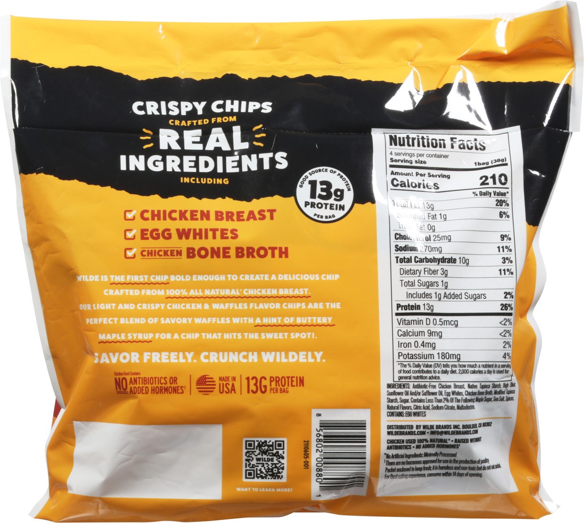 slide 9 of 9, Wilde Chicken & Waffles Flavor Protein Chips - 4 ct, 4 ct