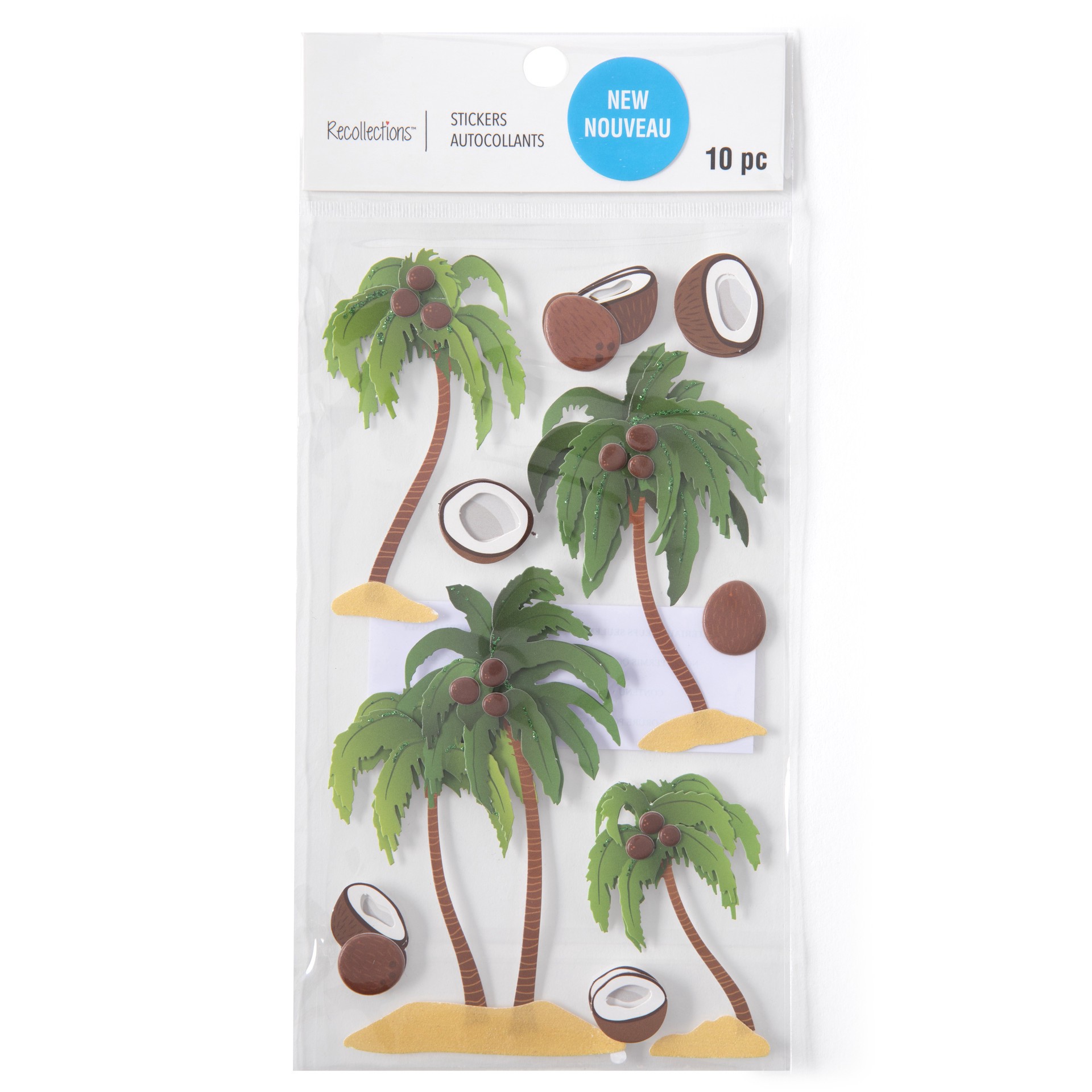 slide 2 of 4, Palm Tree Dimensional Stickers By Recollections, 4 in x 8.5 in