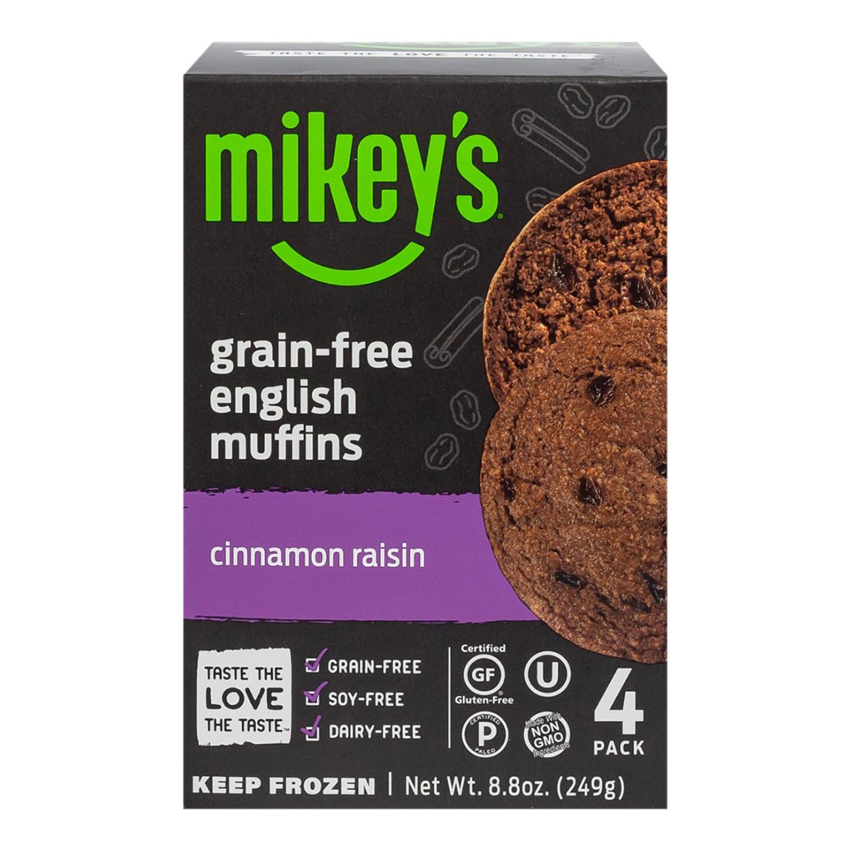 slide 12 of 12, Mikey's Cinnamon Raisin English Muffin, 4 ct