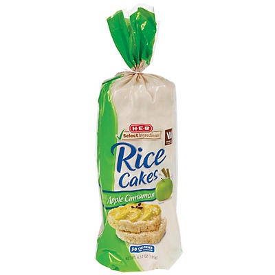 slide 1 of 1, H-E-B Apple Cinnamon Rice Cakes, 6.52 oz