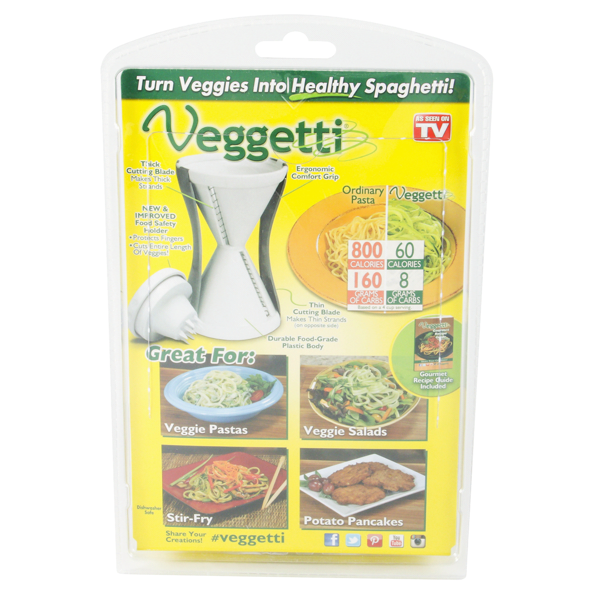 slide 2 of 2, As Seen on TV Veggetti Spiral Vegetable Slicer/Cutter, 1 ct