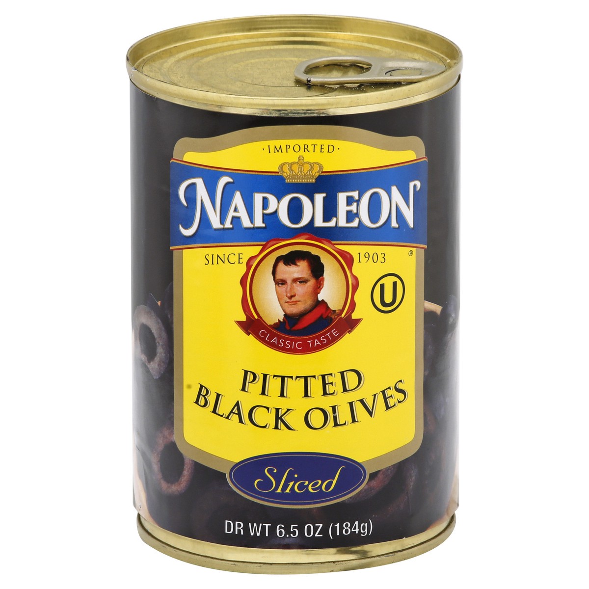 slide 1 of 1, Napoleon Sliced Black Olives, 6.5 oz