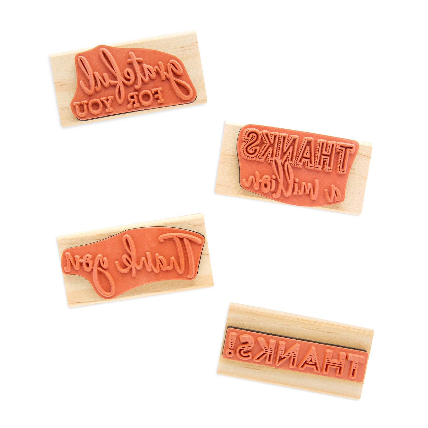 slide 2 of 5, Thanks A Million Stamp Set By Recollections, 2.5 in x 1 in x 1.25 in