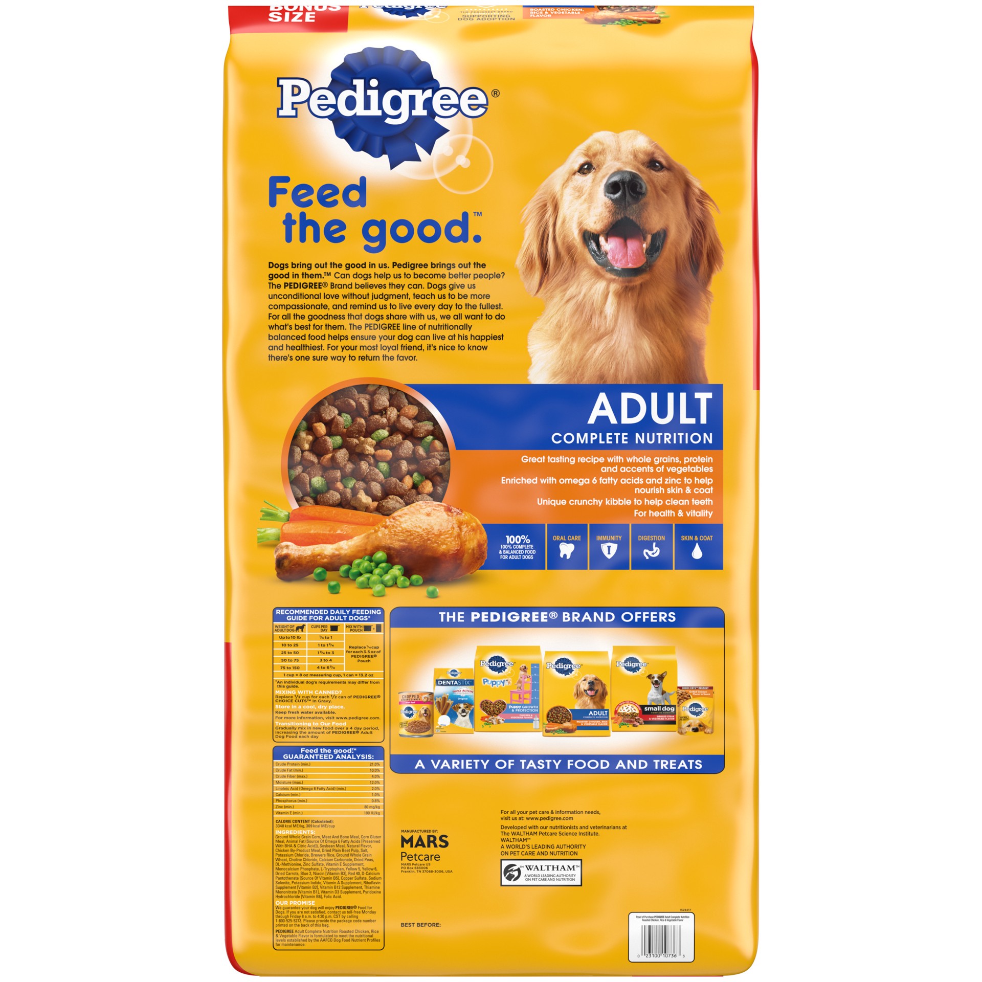 slide 3 of 5, PEDIGREE Complete Nutrition Adult Dry Dog Food Roasted Chicken, Rice & Vegetable Flavor Dog Kibble, 50 lb. Bag, 50 lb